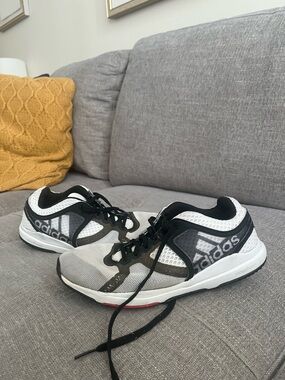 Adidas Women’s Black and White Mesh Sneakers